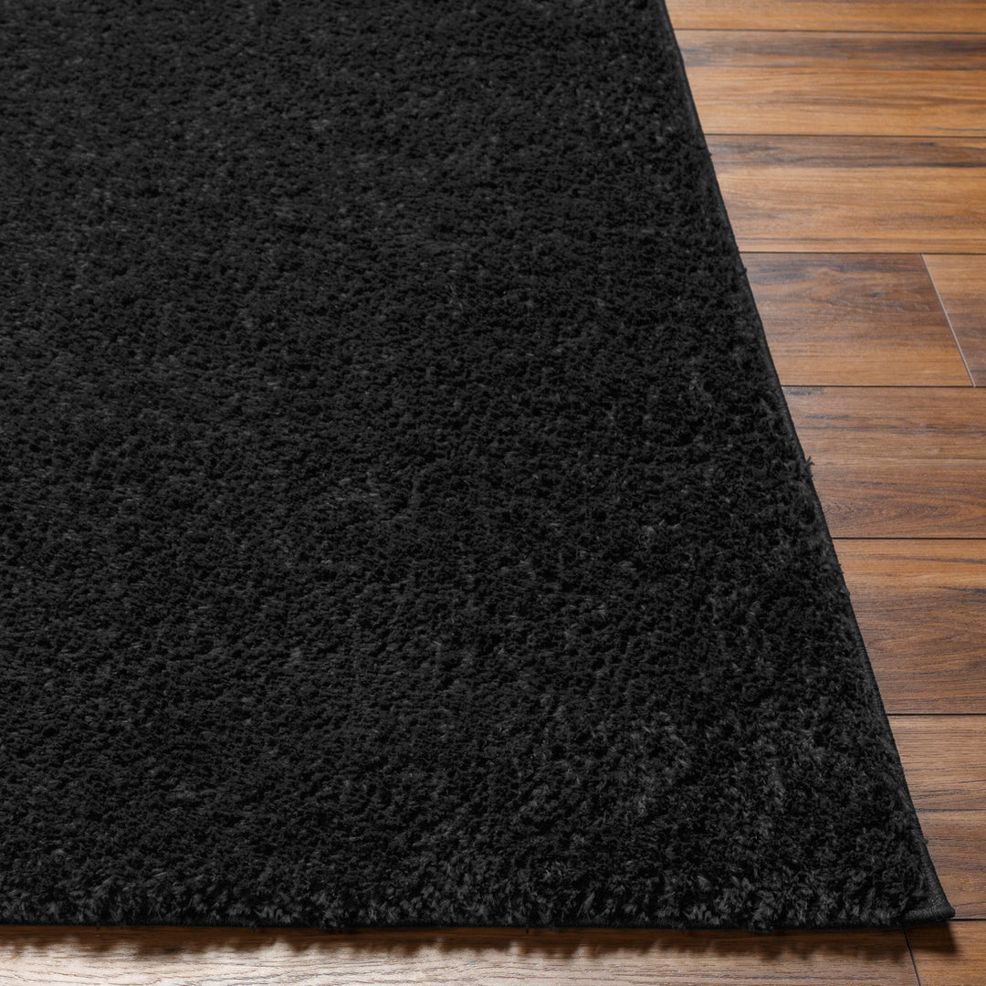 Tapis Shaggy Moderne Noir Trento