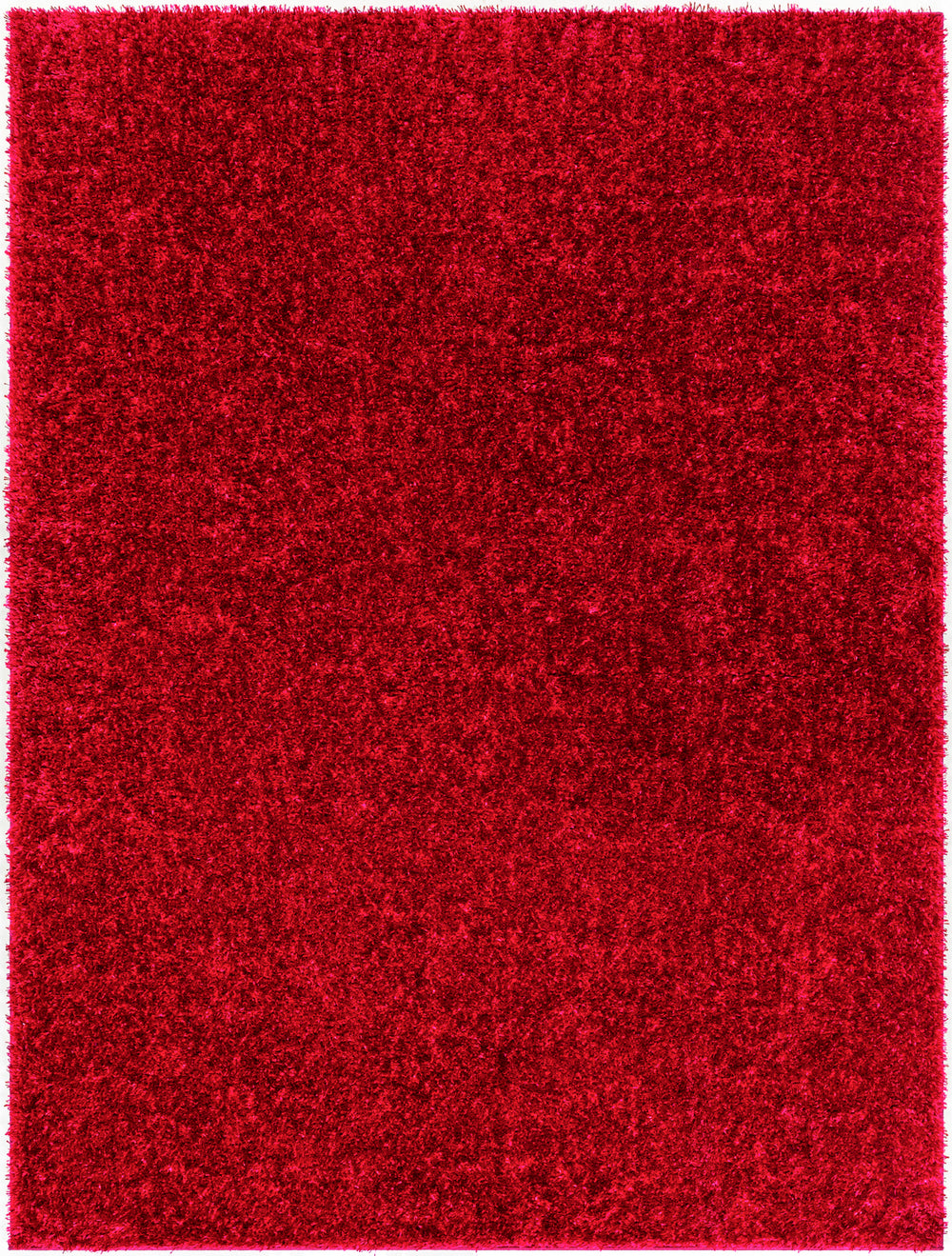 Tapis Shaggy Moderne Rouge Trento