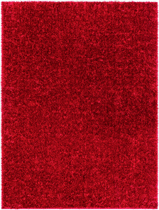 Tapis Shaggy Moderne Rouge Trento