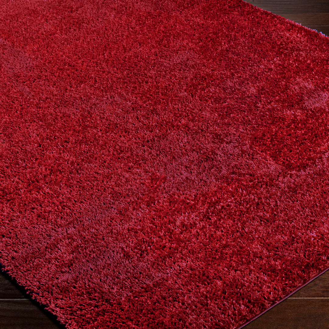 Tapis Shaggy Moderne Rouge Trento