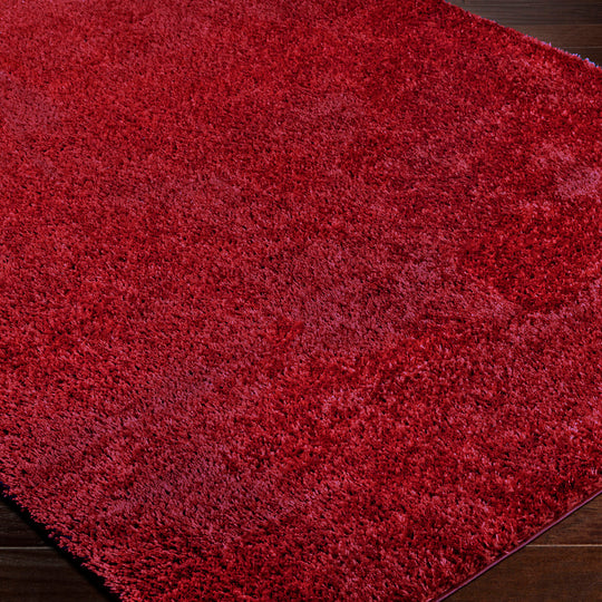 Tapis Shaggy Moderne Rouge Trento