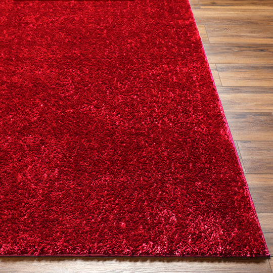 Tapis Shaggy Moderne Rouge Trento