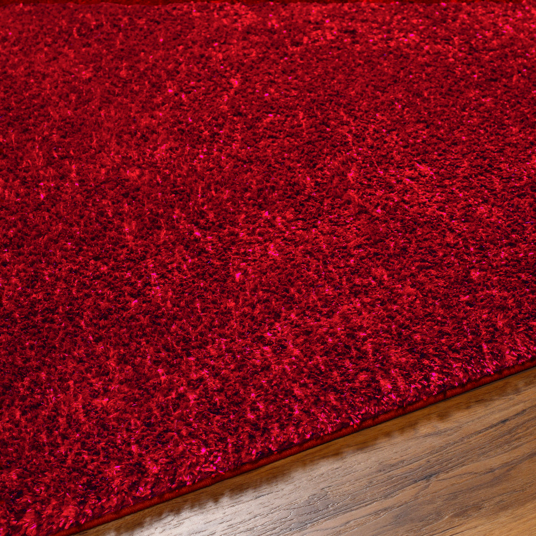 Tapis Shaggy Moderne Rouge Trento