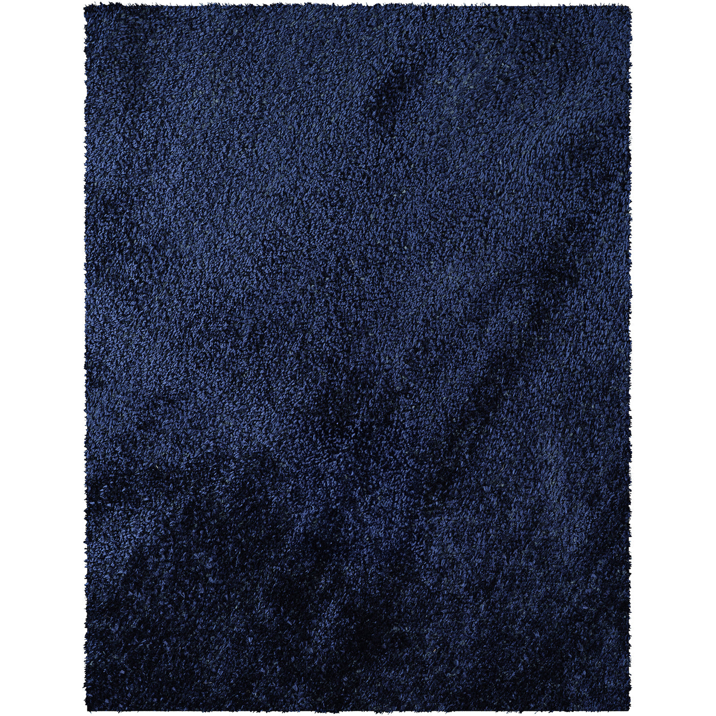 Tapis Shaggy Moderne Bleu Foncé Trento