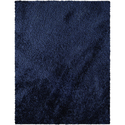 Tapis Shaggy Moderne Bleu Foncé Trento