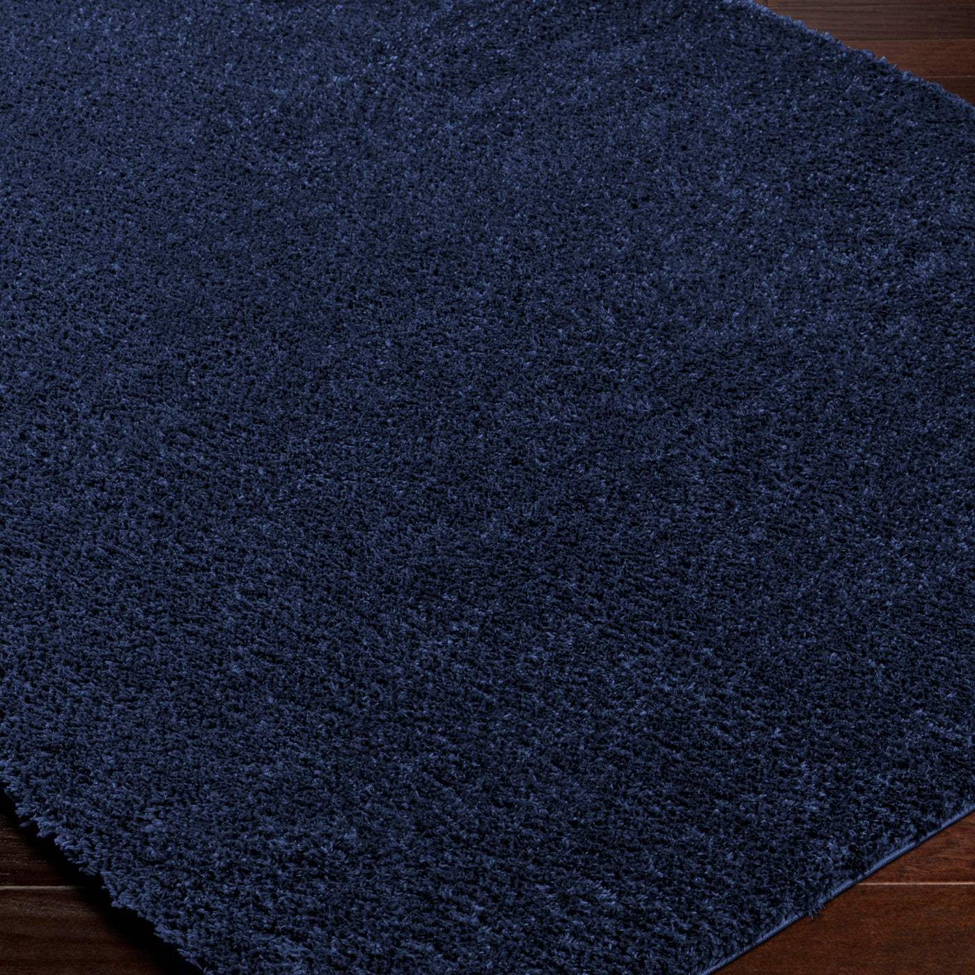 Tapis Shaggy Moderne Bleu Foncé Trento