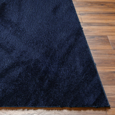 Tapis Shaggy Moderne Bleu Foncé Trento
