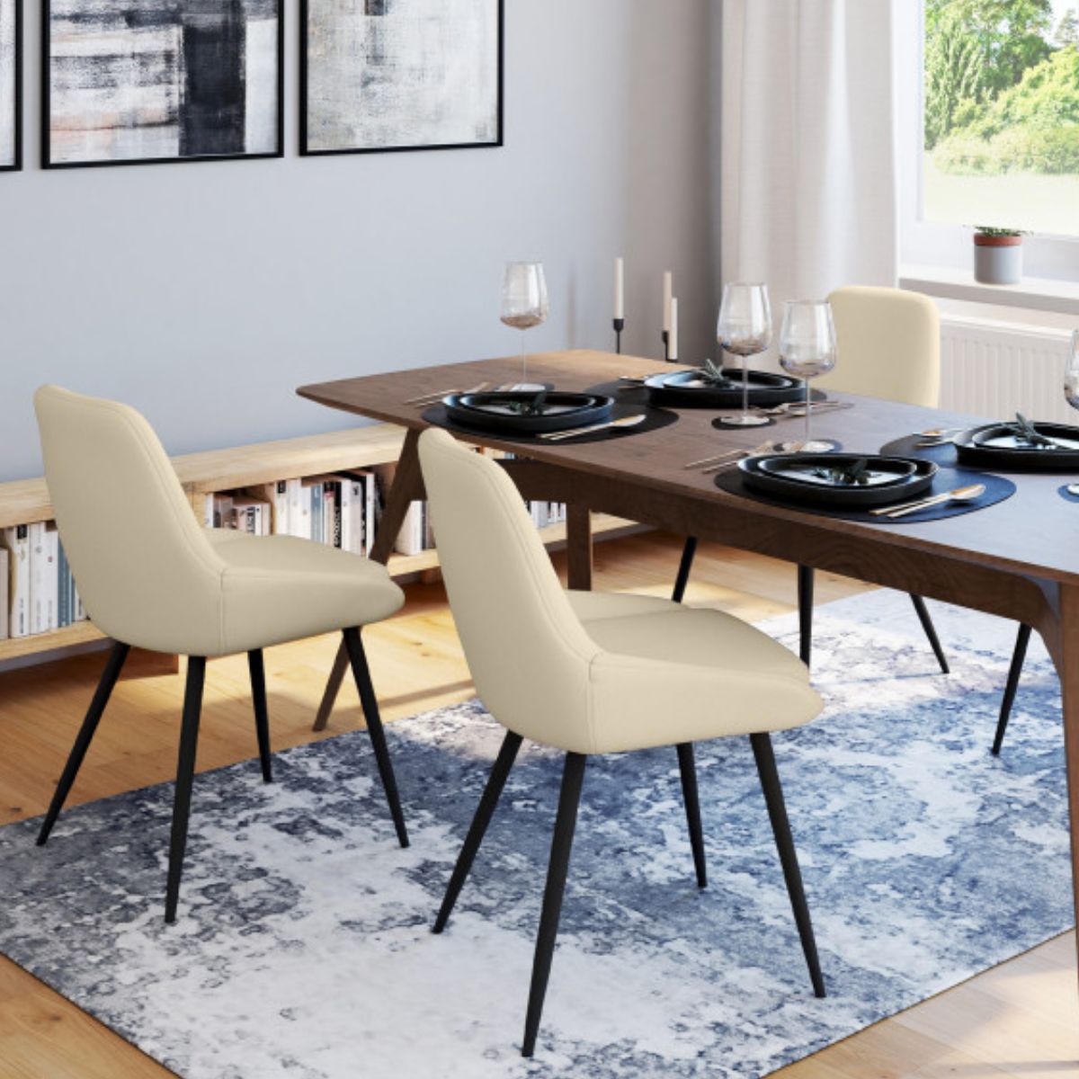 Lot de 4 chaises Ornella beige