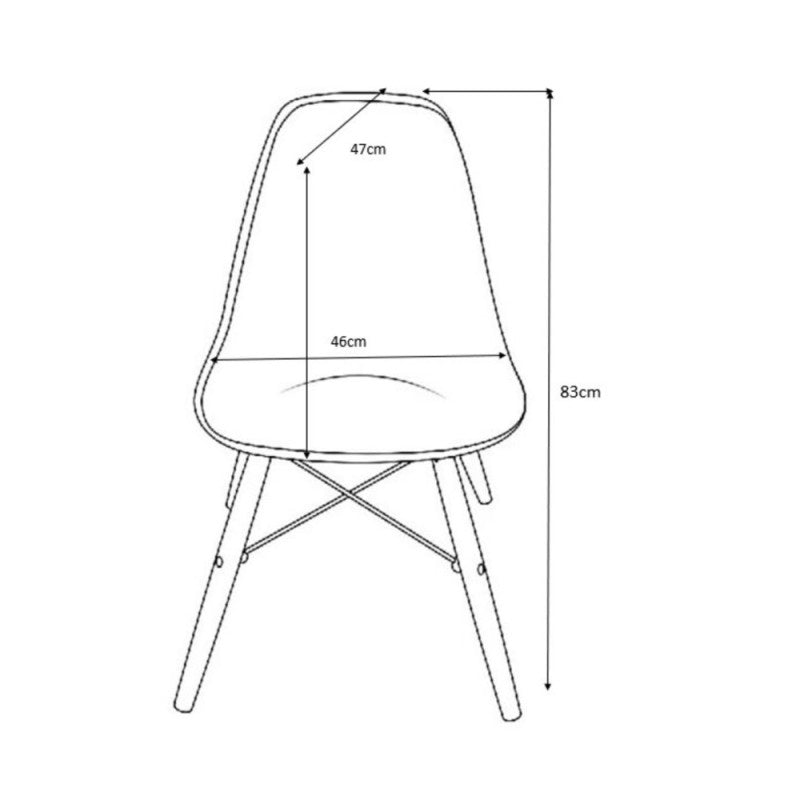 Lot de 4 chaises AMADEUS bleues - CASTILLE