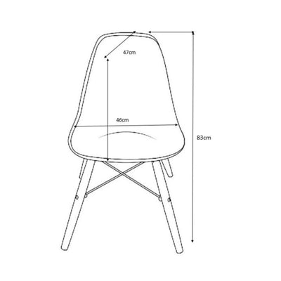 Lot de 4 chaises AMADEUS bleues - CASTILLE