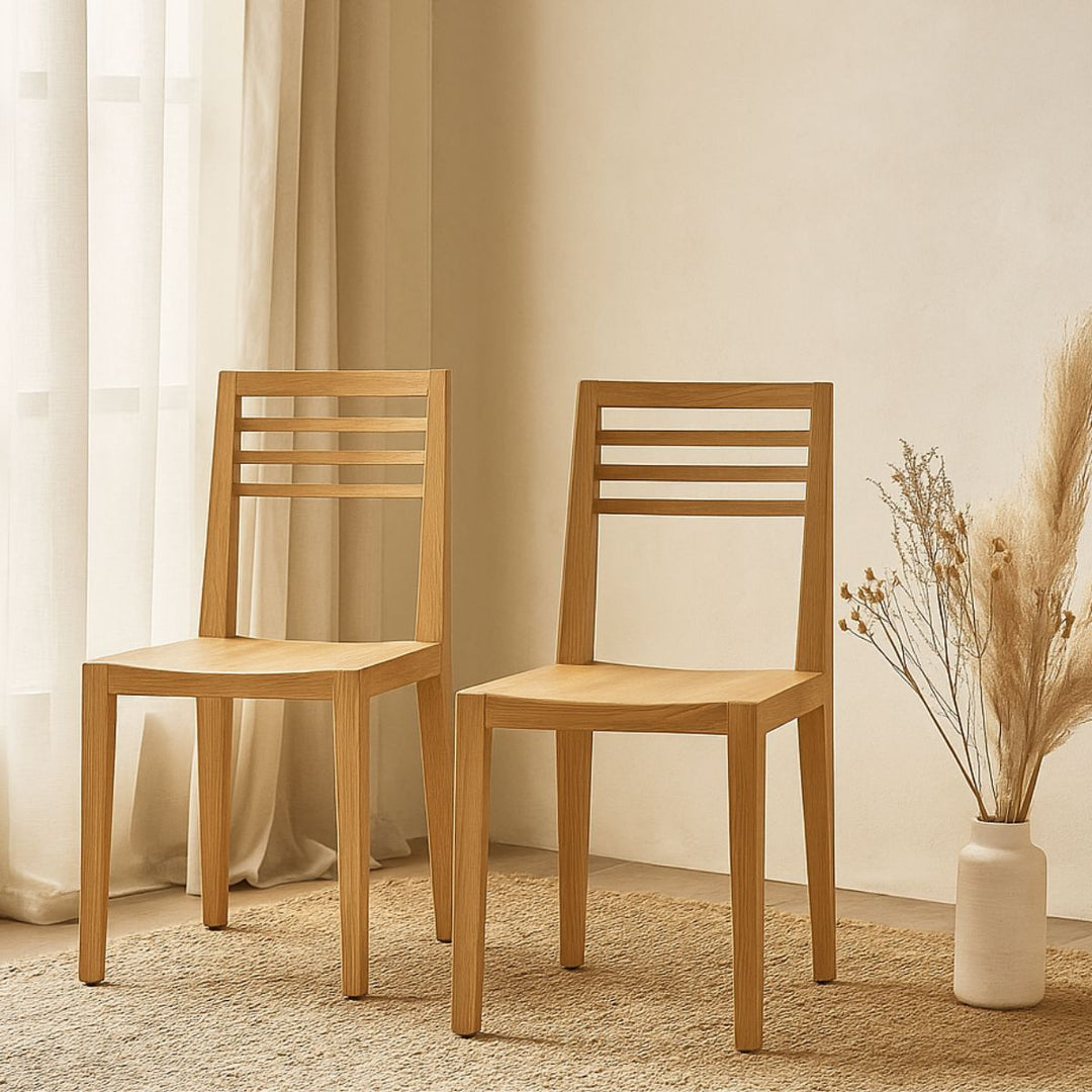 CAMIF- Lot de 2 chaises Canelle en bois massif