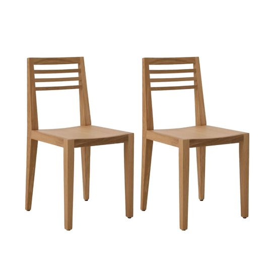 CAMIF- Lot de 2 chaises Canelle en bois massif