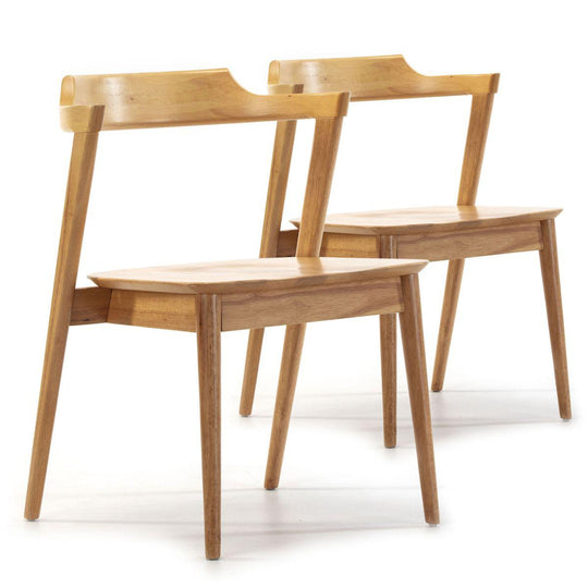 Lot de 2 chaises en bois massif Venus