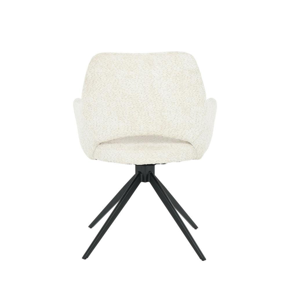 Chaise de bureau en tissu bouclette et métal - Léger défaut