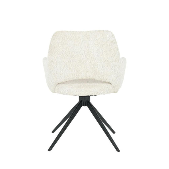 Chaise de bureau en tissu bouclette et métal - Léger défaut