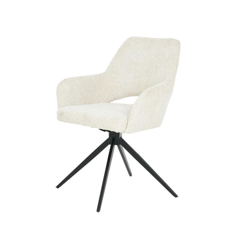 Chaise de bureau en tissu bouclette et métal - Léger défaut