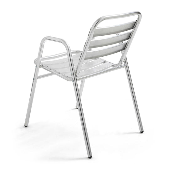 Lot de 4 chaises de jardin en aluminium avec accoudoirs NOTTING HILL