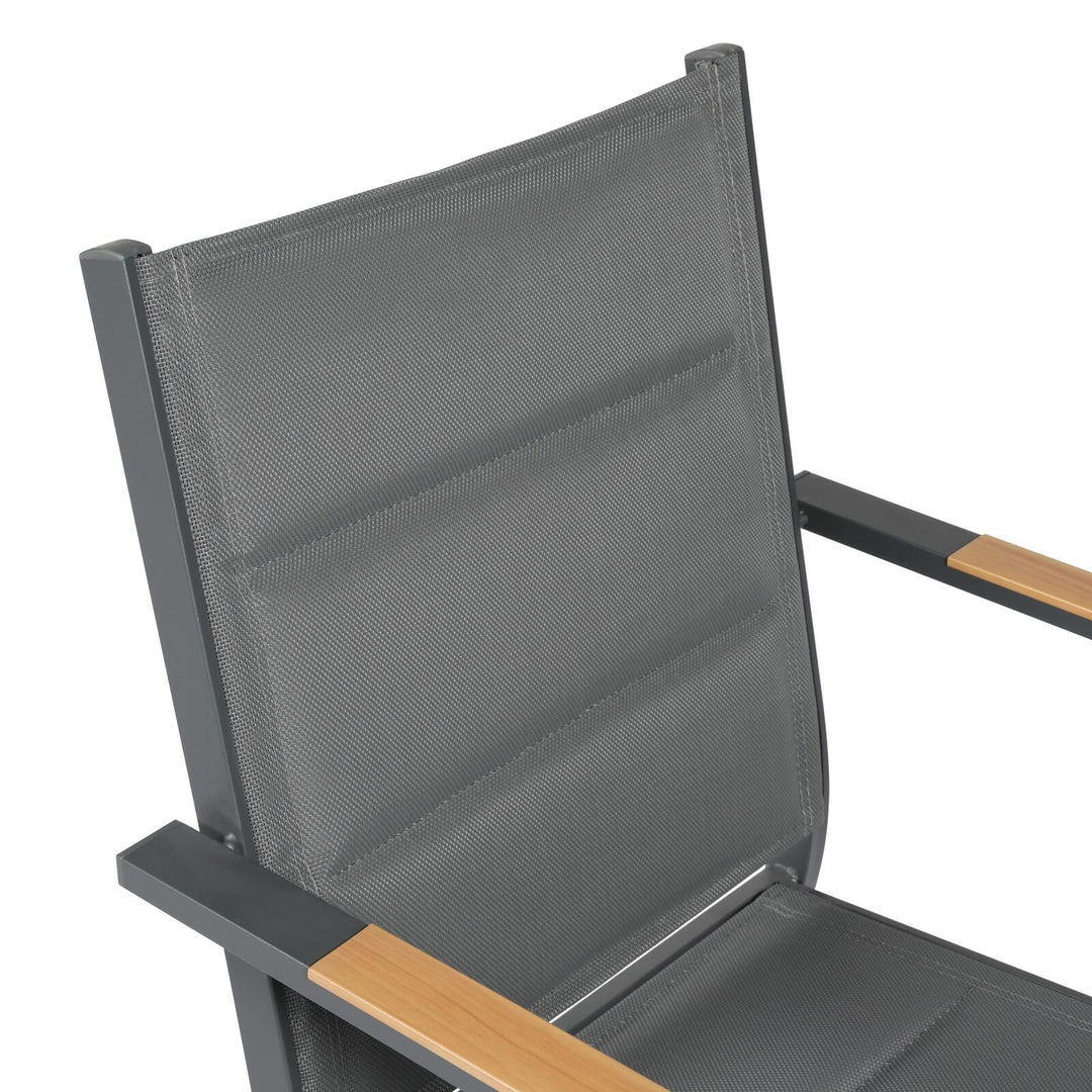 Lot de 4 chaises de jardin en aluminium avec accoudoirs CIOTAT