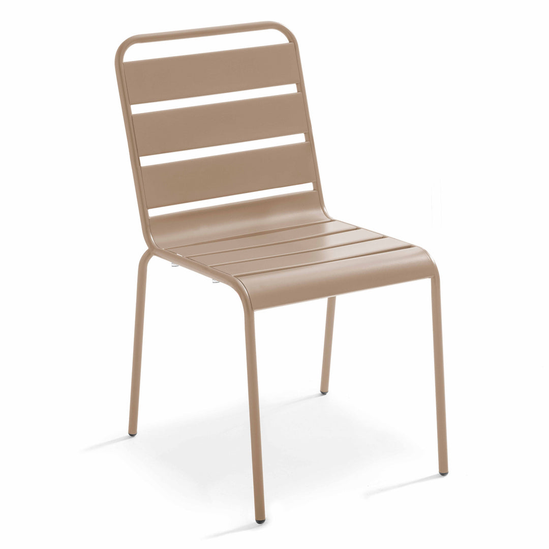 Lot de 4 chaises de jardin Oviala en metal PALAVAS