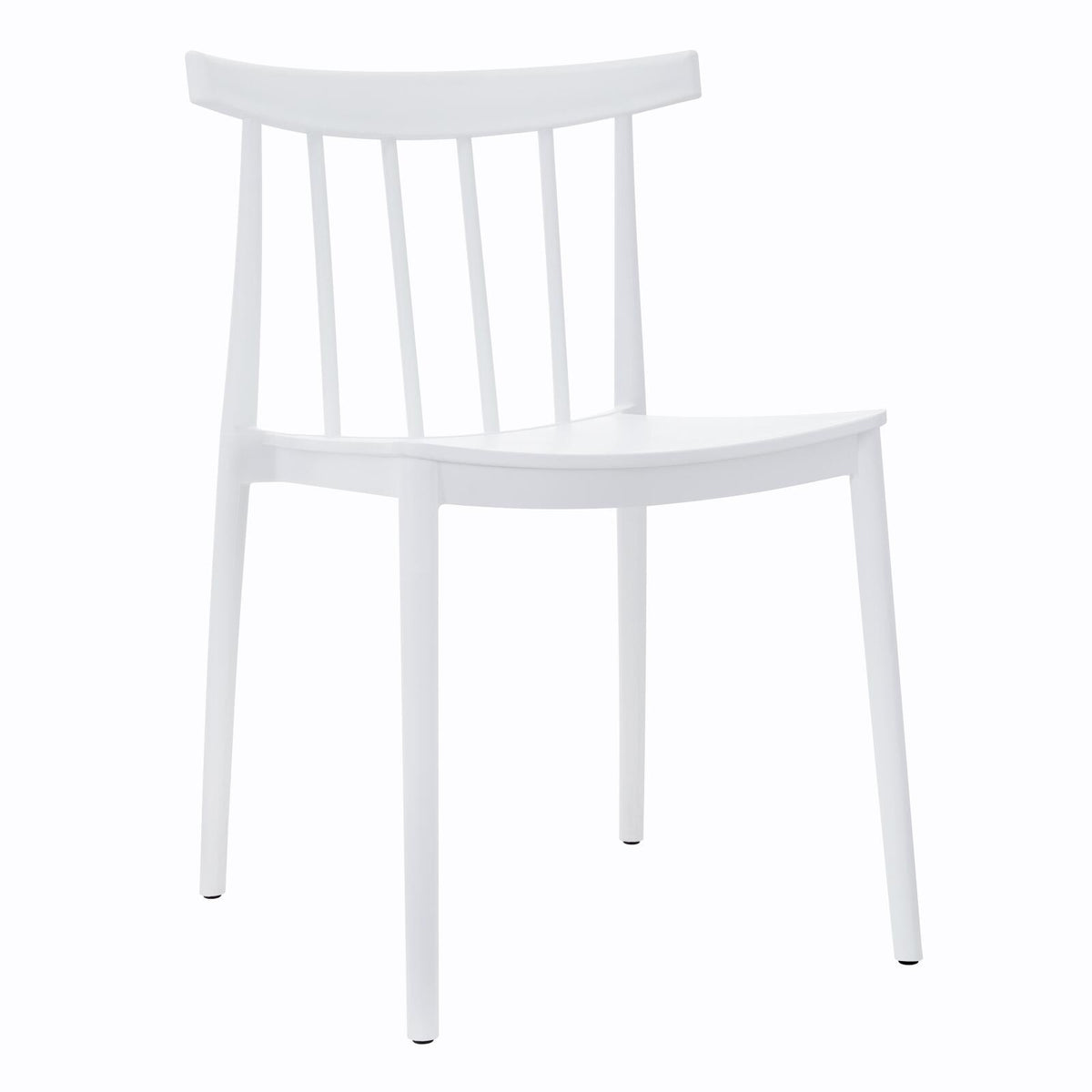 Lot de 4 chaises de jardin en plastique Oviala LISBOA Blanc