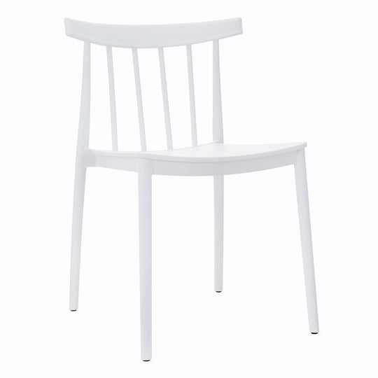 Lot de 4 chaises de jardin en plastique Oviala LISBOA Blanc
