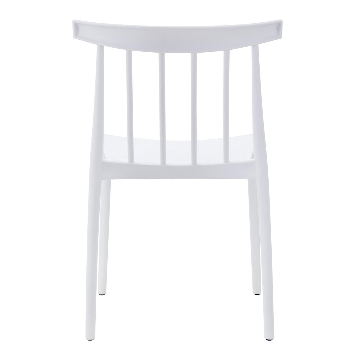 Lot de 4 chaises de jardin en plastique Oviala LISBOA Blanc