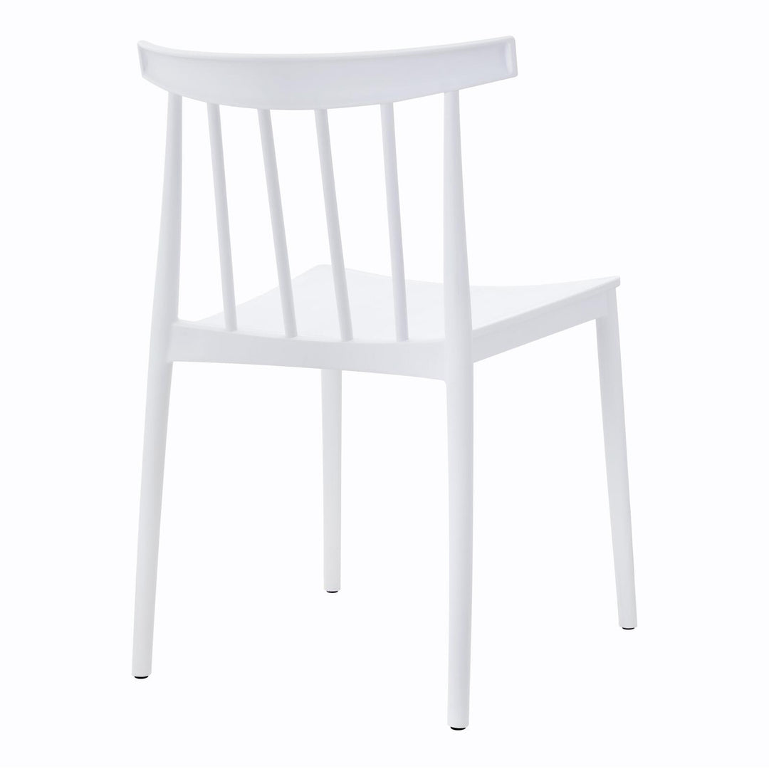 Lot de 4 chaises de jardin en plastique Oviala LISBOA Blanc