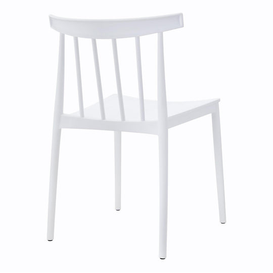Lot de 4 chaises de jardin en plastique Oviala LISBOA Blanc