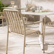 Lot de 4 fauteuils de jardin Oviala en metal FARO taupe