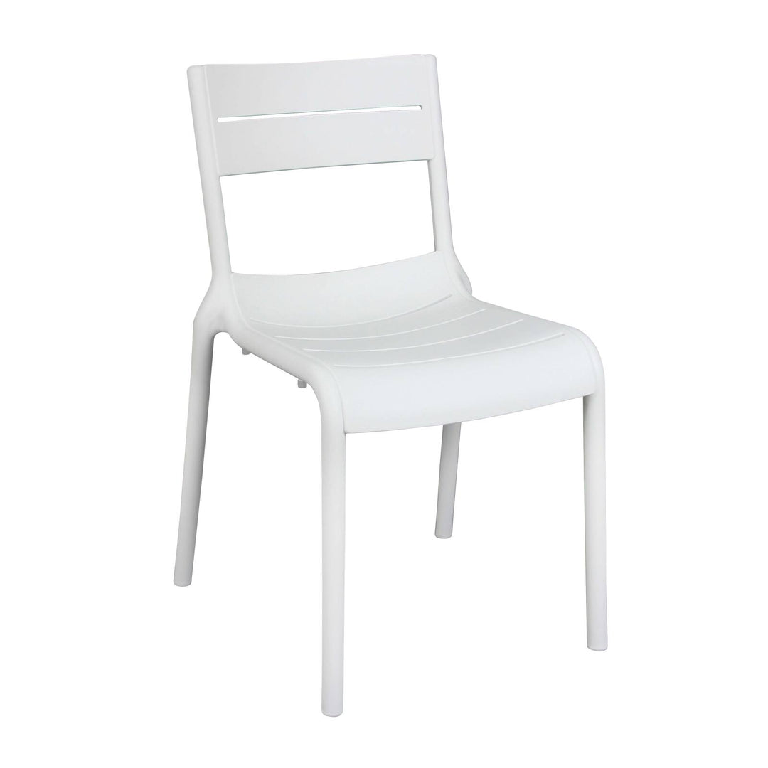 Lot de 4 chaises de jardin en plastique Blanc PANAME