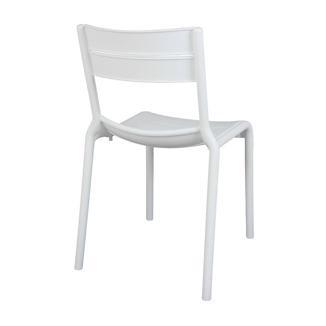 Lot de 4 chaises de jardin en plastique Blanc PANAME