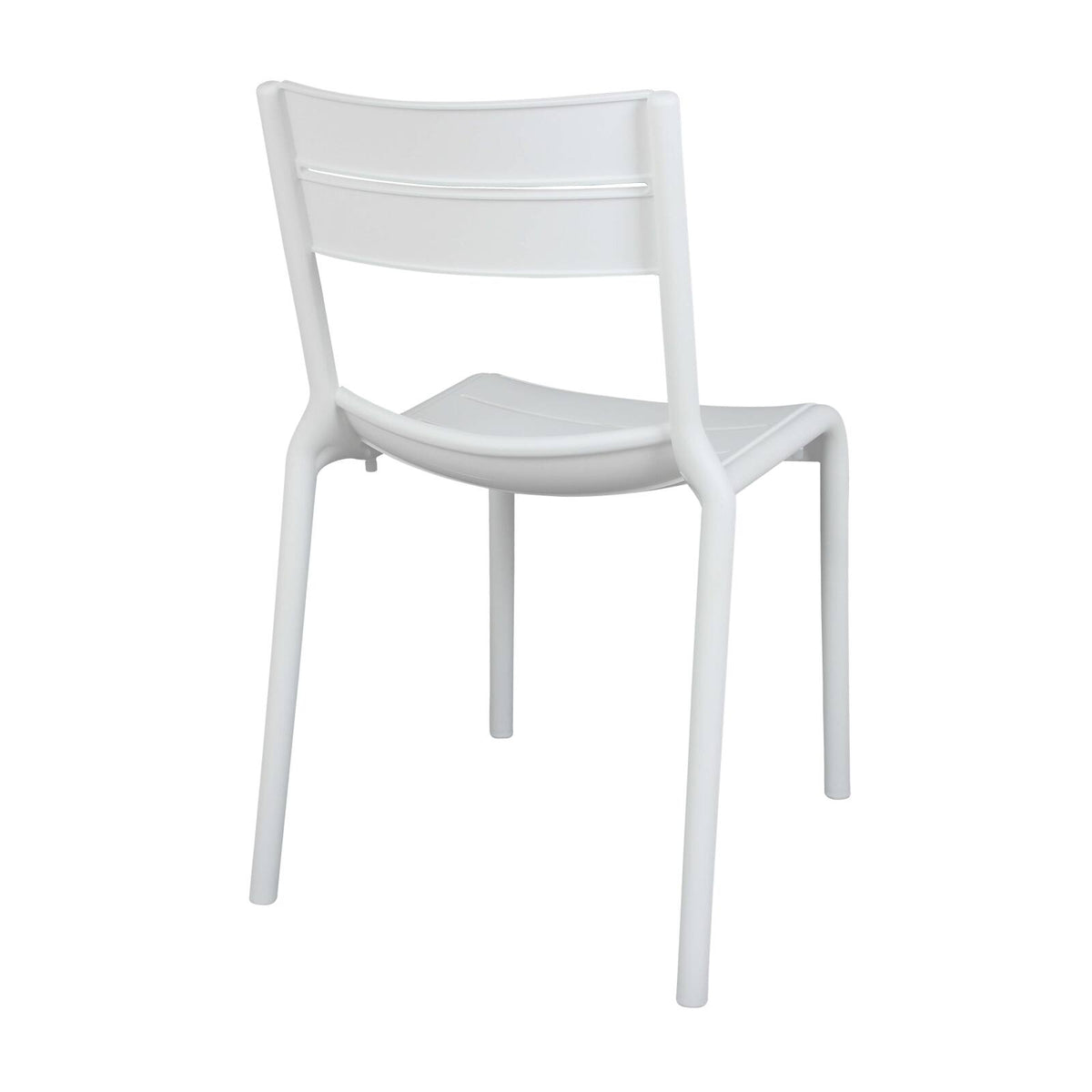 Lot de 4 chaises de jardin en plastique Blanc PANAME
