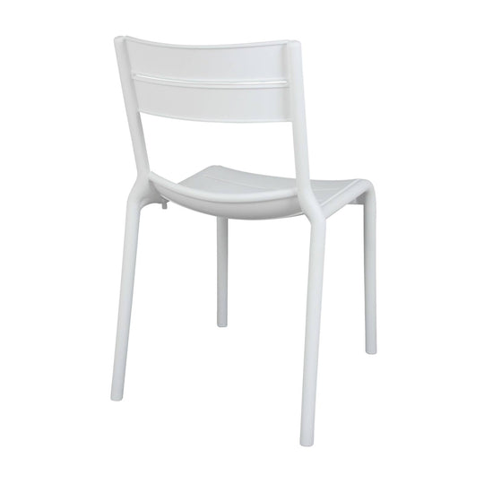 Lot de 4 chaises de jardin en plastique Blanc PANAME