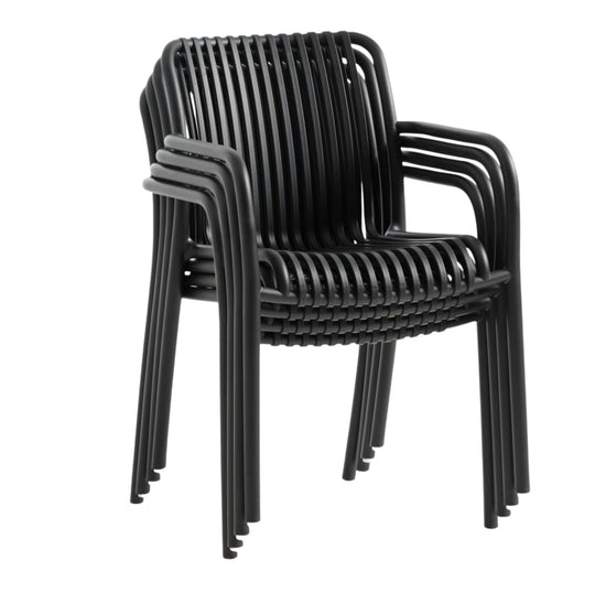 Lot de 5 chaises empilables JYSK Nabben Noires