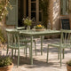 Lot de 4 chaises de jardin en plastique Oviala LISBOA vert sauge