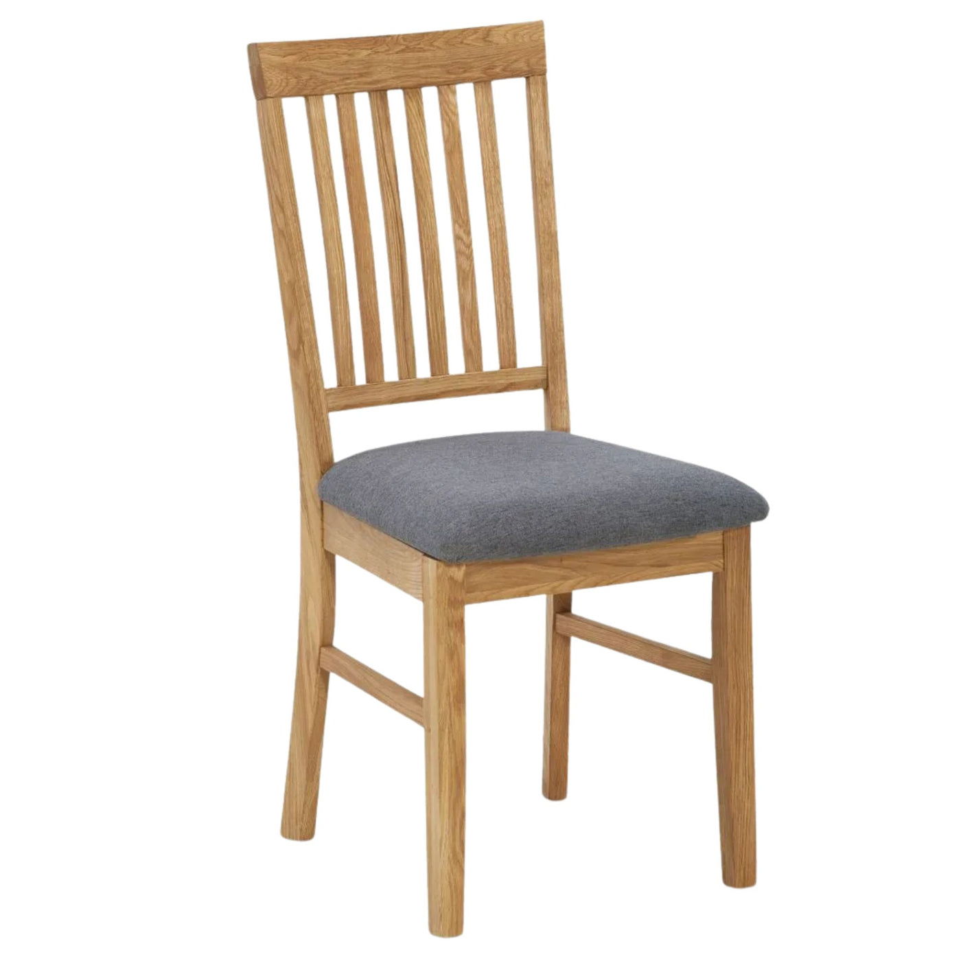 Chaise JYSK Hage tissu gris/chêne naturel