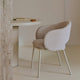 Lot de 2 Chaises KAVE HOME Maina beige et pieds en acier beige FSC Mix Credit