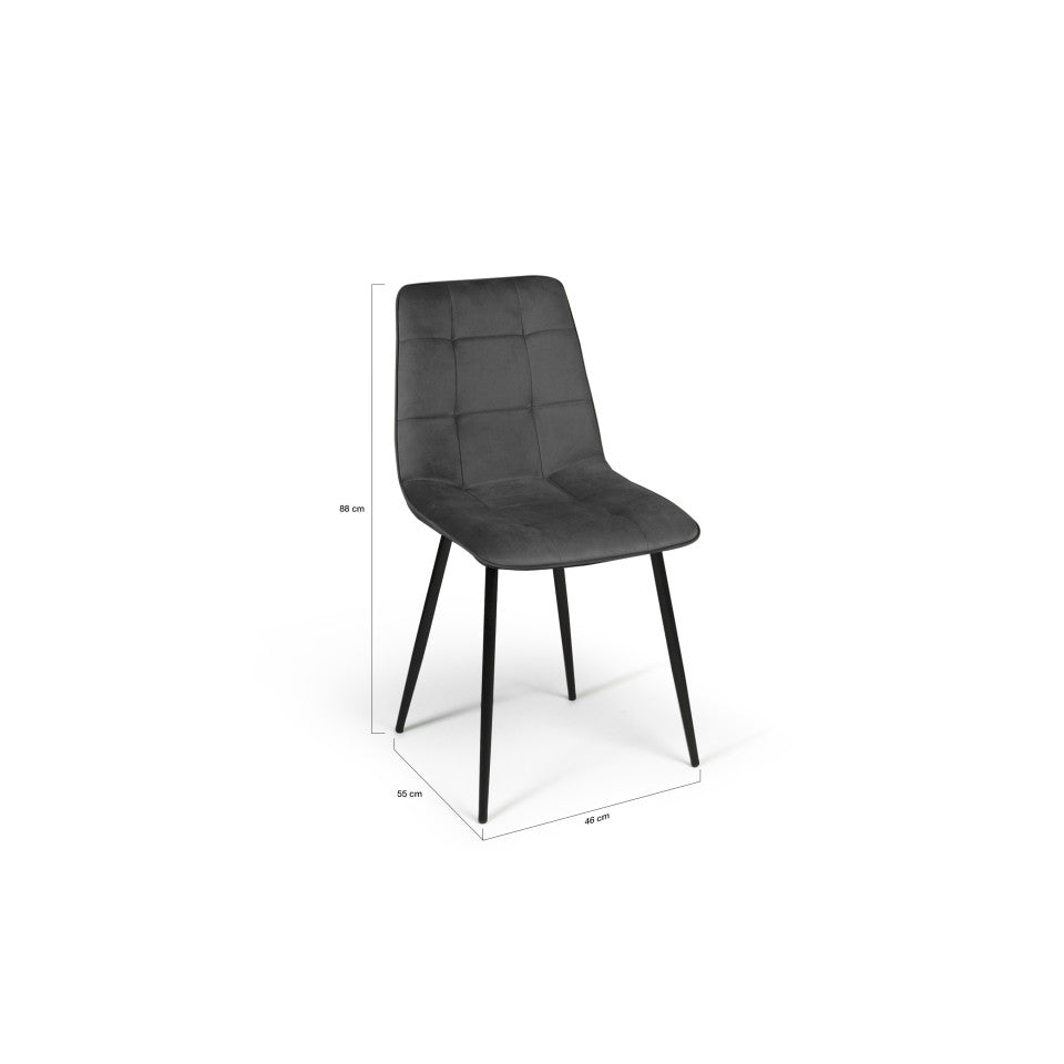 Lot de 4 chaises Linda mix couleurs
