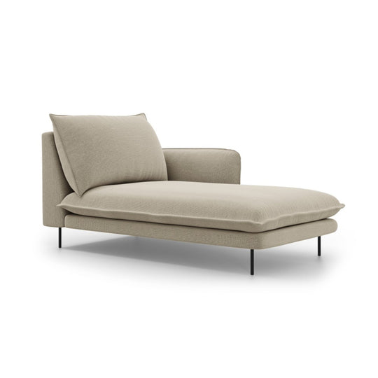 Chaise longue COSMOPOLITAN DESIGN Vienna en tissu bouclé beige