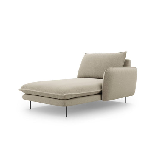 Chaise longue COSMOPOLITAN DESIGN Vienna en tissu bouclé beige