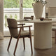 Chaise MICADONI Ria en tissu Blanc cassé