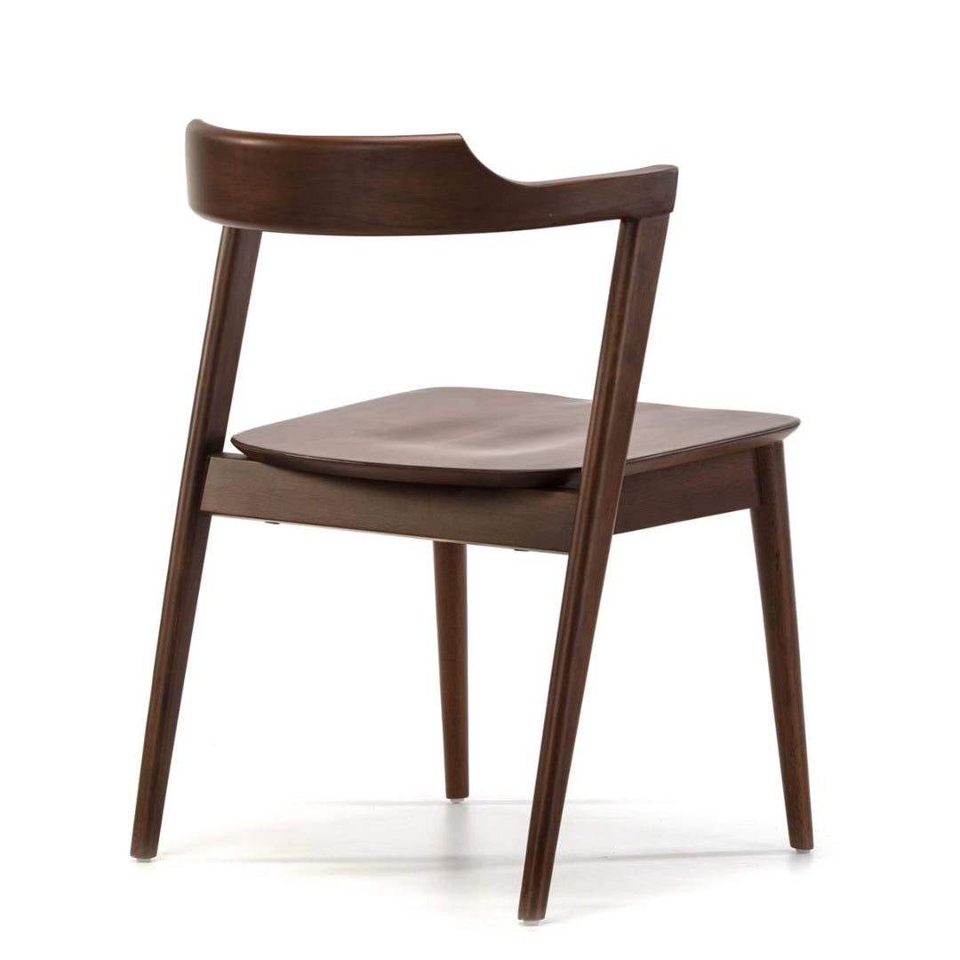 Lot de 2 chaises en bois massif Venus -noyer
