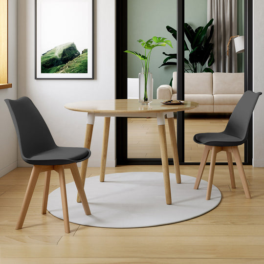 Lot de 2 chaises scandinaves Nordia Gris foncé