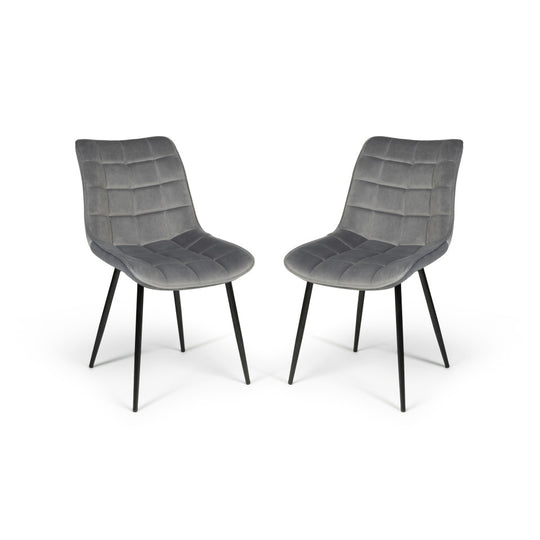 Lot de 2 chaises Melinda Gris clair