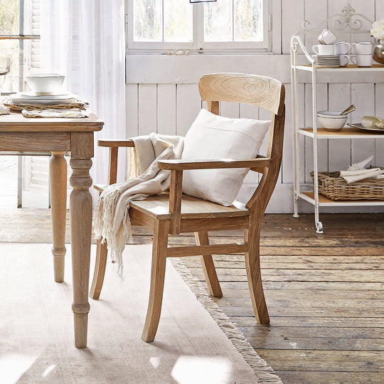 Chaise accoudoirs Loberon MASTERS bois — photo produit