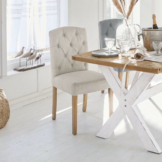 Chaise LOBERON Fulden tissu lin — photo produit