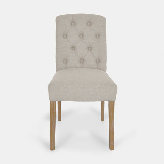 Chaise LOBERON Fulden tissu lin — photo produit