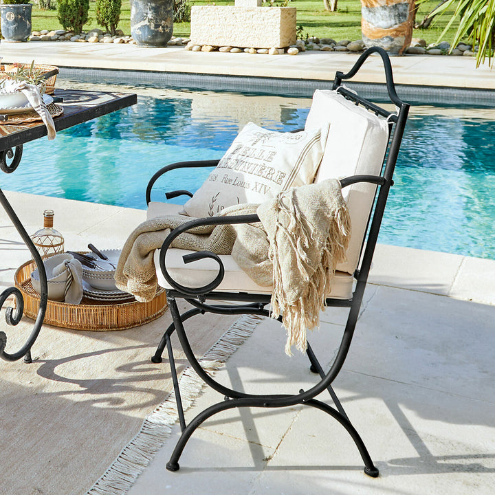 Chaise de jardin LOBERON Avanton métal noir Avanton — photo produit