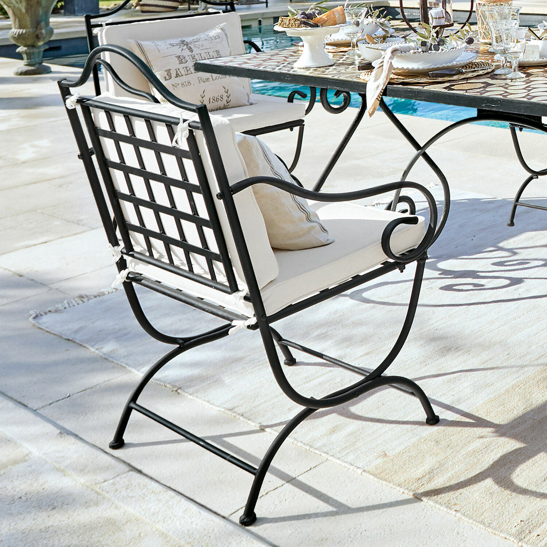 Chaise de jardin LOBERON Avanton métal noir Avanton — photo produit