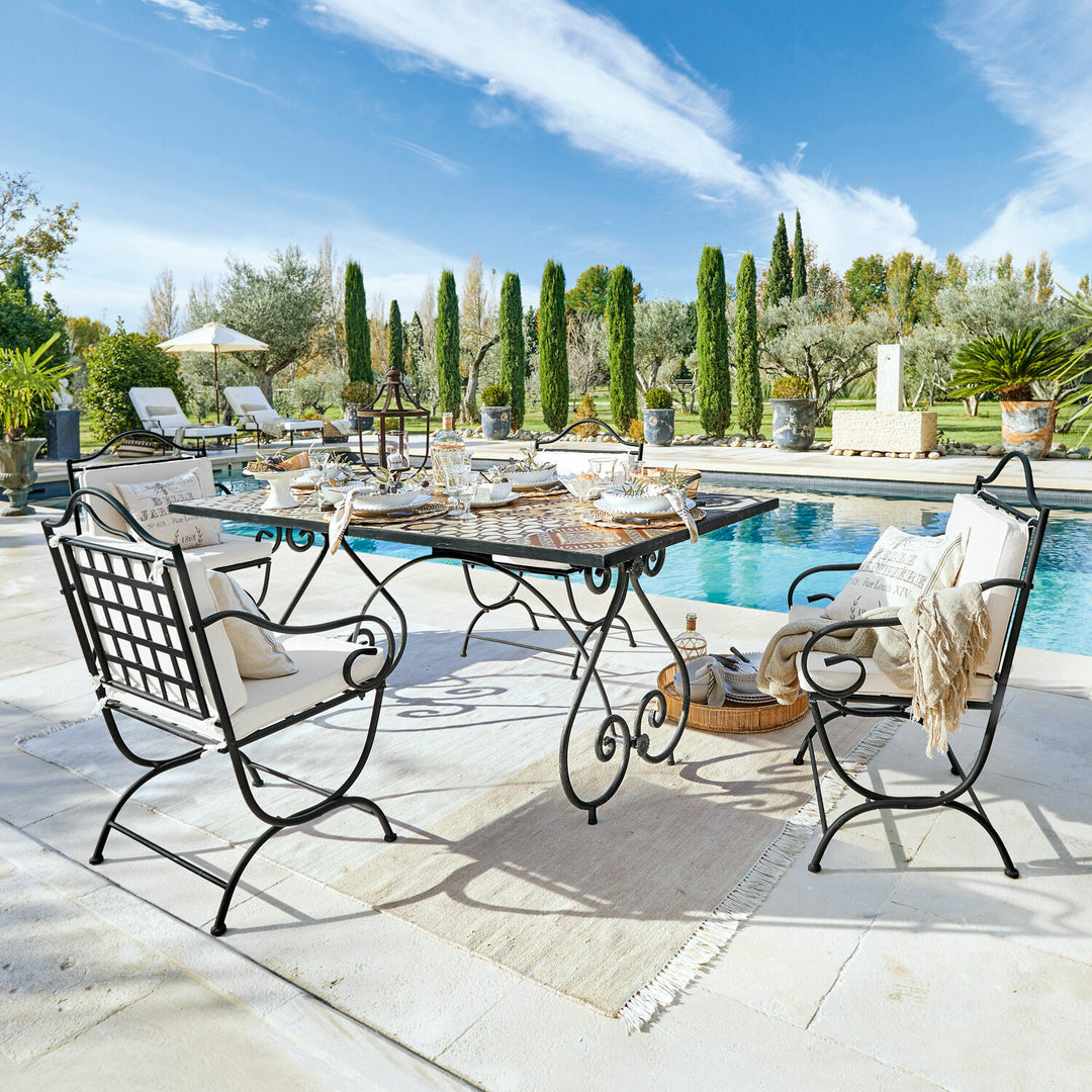 Chaise de jardin LOBERON Avanton métal noir Avanton — photo produit
